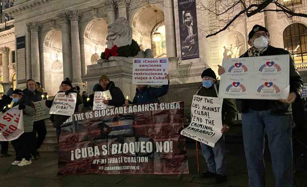 Realizan vigilia contra el bloqueo en varias ciudades del mundo Realizan vigilia contra el bloqueo en varias ciudades del mundo